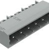 Pin header, 6 pole, pitch 5 mm, angled, gray, 231-466/001-000