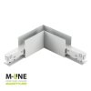 Łącznik kątowy do szyny magnetycznej poziomy natynkowy biały M-LINE