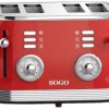 Toster na 4 kromki lampka kontrolna, funkcja tostera SOGO Human Technology