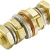 Earthing bolt, M6, straight, brass, (W x H x D) 12.3 x 12.3 x 42 mm, 1277250000