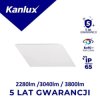 Panel LED podtynkowy BLINGO IP65 40W 60NW 4800lm 4000K IP65 II kl. stal PZH 5 lat Gwar. biały 37279