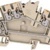 Multi level terminal block, push-in connection, 0.5-4.0 mm², 6 pole, 22 A, 8 kV, dark beige, 2936690000