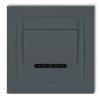 DECO Wyłącznik hotelowy grafitowy mat 28DSH-1 KARLIK