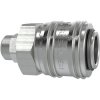 Quick-release coupling, L 48 mm, 35 bar, brass, nickel-plated, for hose, 107294