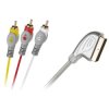 Kabel SCART-3xRCA 1,5m łezka blister