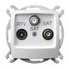 KARO Gniazdo antenowe RTV-SAT z 2 wyjściami SAT biały GPA-S2S/m/00 OSPEL