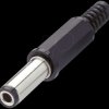 10497 DC power plug, straight, Øi = 2.5 mm, Øa = 5.5 mm, long