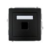 DECO Gniazdo multimedialne pojedyncze bez modułu (standard Keystone) czarny mat 12DGM-1P KARLIK