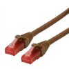 Roline Utp Patchcord Cat.6 Component Level, Lsoh, Brązowy, 0.3 M