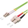 Patch cord światłowodowy OM5 LC/UPC,SC/UPC 10m LSZH zielony FP5LS10
