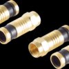 BS15-300714 2x gold F compression plugs for cable 7.2 mm