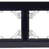 Quadra Ramka Podwójna Szklana Czarna Włącznik