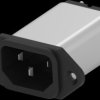 IEC inlet filter C14, 50 to 60 Hz, 3 A, 250 VAC, faston plug 6.3 mm, 6609006-5
