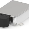 Short-stroke pushbutton, Form A (N/O), 50 mA/12 VDC, unlit , actuator (black, L 1.4 mm), 2.15 N, gull-wing, 1571262-1
