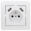 Sentia Gniazdo Pojedyncze Z/U 16A Z Usb 2X2,1A 5Vdc Z Przesłonami I Ramką...