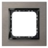 IMPRESJA PRESTIGE Ramka 1 pojedyncza aluminiowa 4 mm szczotkowana satyna + ramka czarna R-1YAC/63/25 OSPEL