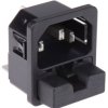 Złącze IEC IEC C14, na Zatrzask Męski 10A Proste Schurter