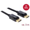 Delock 82424 DisplayPort Connection Cable DP 1.2 4K/60Hz 3m Black