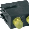 Signal light, yellow/yellow, 20 mcd, pitch 2.54 mm, LED number: 2, 1801.7731
