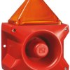 Zestaw sygnalizatorów akustycznych i lamp sygnalizacyjnych 24 V DC Pomarańczowy DC Montaż na podstawie 110dB