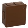 Puszka natynkowa pusta 6 wlotów VIPLAST VP-22 BRĄZOWA IP55 86x86x40mm 022-02