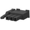 Socket header, 3 pole, pitch 3 mm, straight, black, 2029047-3