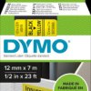 S0720580 DYMO D1 tape, 12 mm, black/yellow