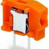 PCB terminal, 1 pole, pitch 3.81 mm, AWG 20-14, 17.5 A, push-in cage clamp, orange, 235-101/330-000