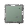 Dzwonek przycisk z podświetleniem ŁP-6GS/m/84 zielony mat AS Ospel
