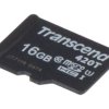 MicroSD, 16 Gb MicroSDHC 3D NAND, Transcend U1, C10 420T 85 °C -25 °C