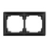 Deco Ramka Uniwersalna Podwójna Z Tworzywa Deco Soft Czarny Mat 12Drso-2