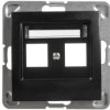 IMPRESJA Obudowa gniazda teleinformatycznego podwójnego antracyt GPK-2Y/p/50