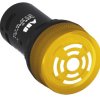 Brzęczyk 110 → 130V dc Żółty ABB średnica wycięcia 22mm Montaż panelowy Śruba