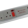 RS PRO Przedłużacz 2 m 2 gniazda typ Typ G Typ G 230V ac