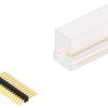 Pin header, 15 pole, pitch 1.27 mm, straight, black, SLVW3SMD04815GSM