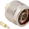 N plug 50 Ω, 0.250 semi-rigid, RG-401, solder connection, straight, 082-6124