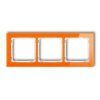 DECO Ramka potrójna - efekt szkła (ramka: pomarańczowa spód: biały) pomarańczowy 13-0-DRS-3