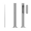 Słup 5m SAL-5/B60 anodowany inox o średnicy fi 114 mm przy podstawie oraz zakończeniu fi 60 mm 42127/C45 ROSA