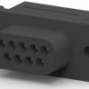 D-Sub socket, 9 pole, standard, equipped, straight, IDC connection, 1658609-4