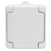 BRYZA Gniazdo pojedyncze IP54 klapka biała biały 180432 KOS