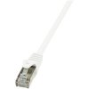 LogiLink CP2021S RJ45 Patch Cable CAT 6 F/UTP 0.5m White with Detent Protection