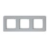 MINI Ramka 3 potrójna uniwersalna z tworzywa srebrny metalik 7MR-3 KARLIK