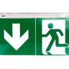 Oprawa awaryjna EXIT LED 1W 130lm 1h dwuzadaniowa AT biała + PU31 ETE/1W/B/1/SA/AT/WH