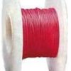 AWG30PTFE-30R Drut w izolacji teflonowej PTFE, średnica: 0.25 mm czerwony, rolka 30.5m (100ft)