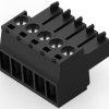 PCB terminal, 5 pole, pitch 3.5 mm, AWG 30-16, 8 A, screw connection, black, 2213936-5