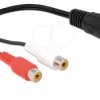 85835 DIN Cable diode plug 5 pin to 2 x RCA female 20 cm