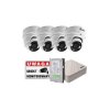 Zestaw monitoringu 4 kamer IP 2MPX kopułki, rejestrator, HDD 500M, tablica