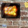 Old School RETRO GAMES Logo on rustic - Metal Sign