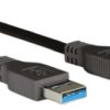 Kabel USB Złącze A USB A Złącze B USB A dł. 1.8m Przewód USB USB 3.0 kolor: Czarny
