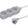 Przedłużacz 3-gniazdowy, 1,5m szary, 3x1,0mm OWY / 24226